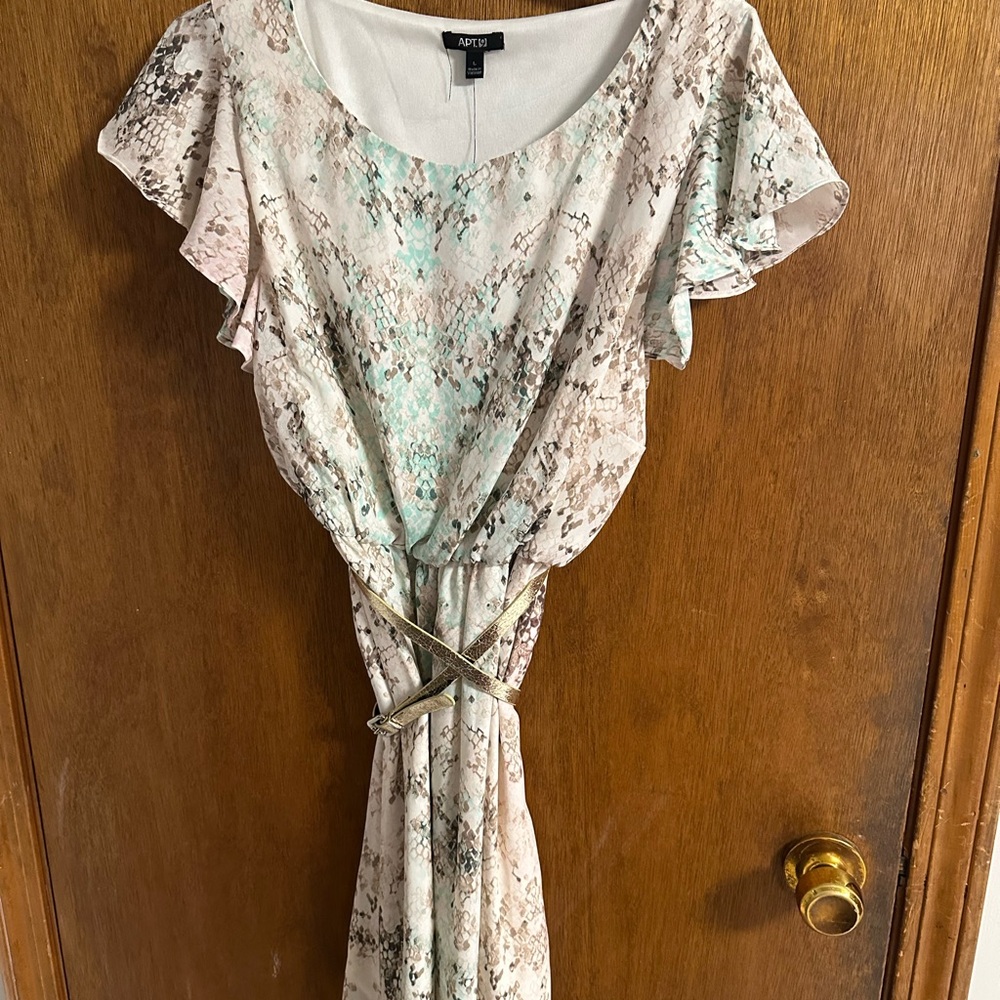 NWT Apt. 9 Multicolor Dress with Gold Accents